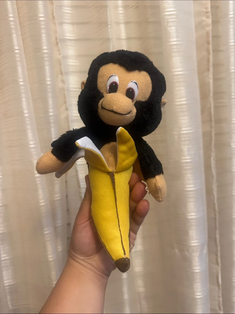 Plush Monkey in Yellow Banana Pouch